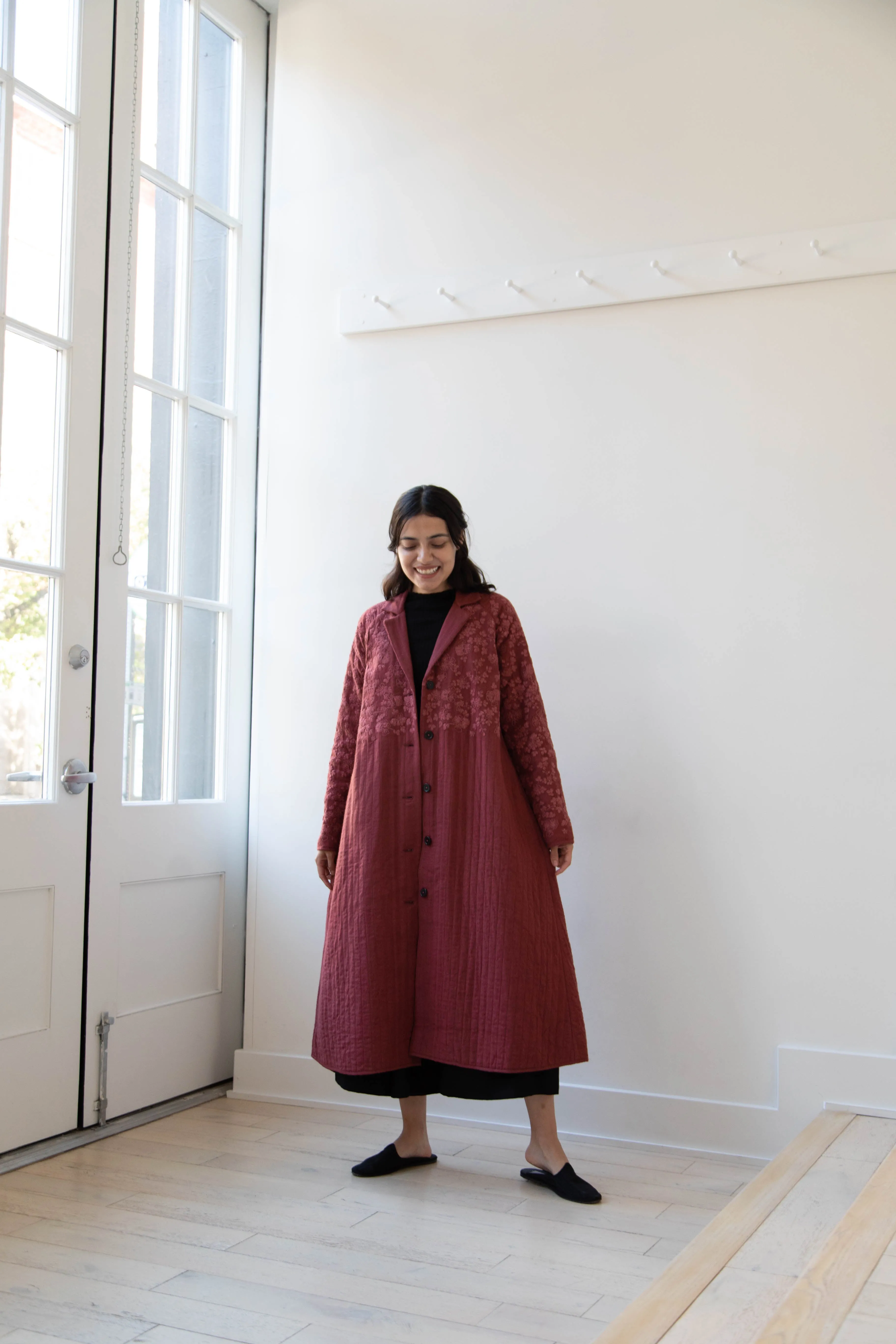 Rubia & Neel | Rita Coat in Dark Brick