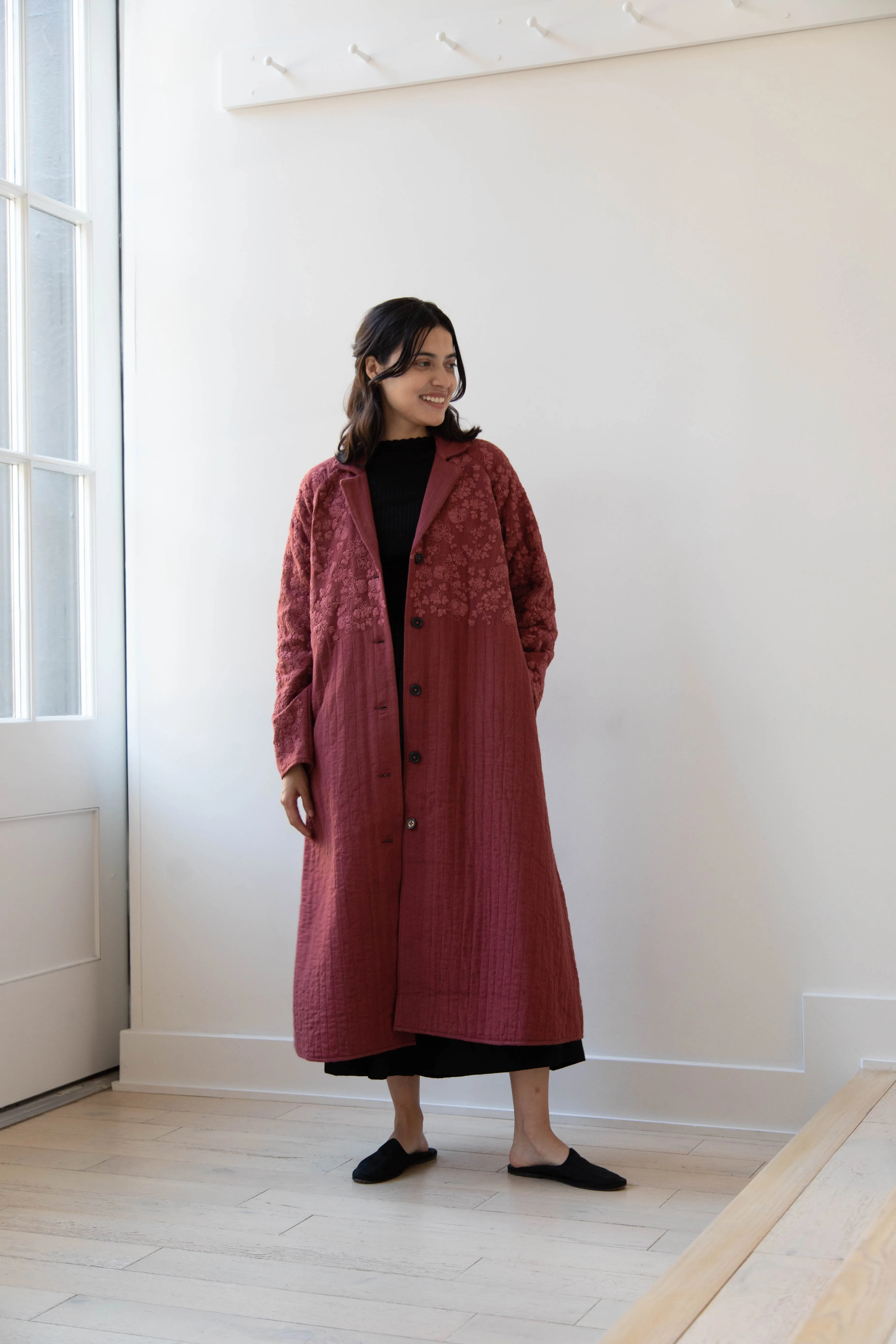 Rubia & Neel | Rita Coat in Dark Brick