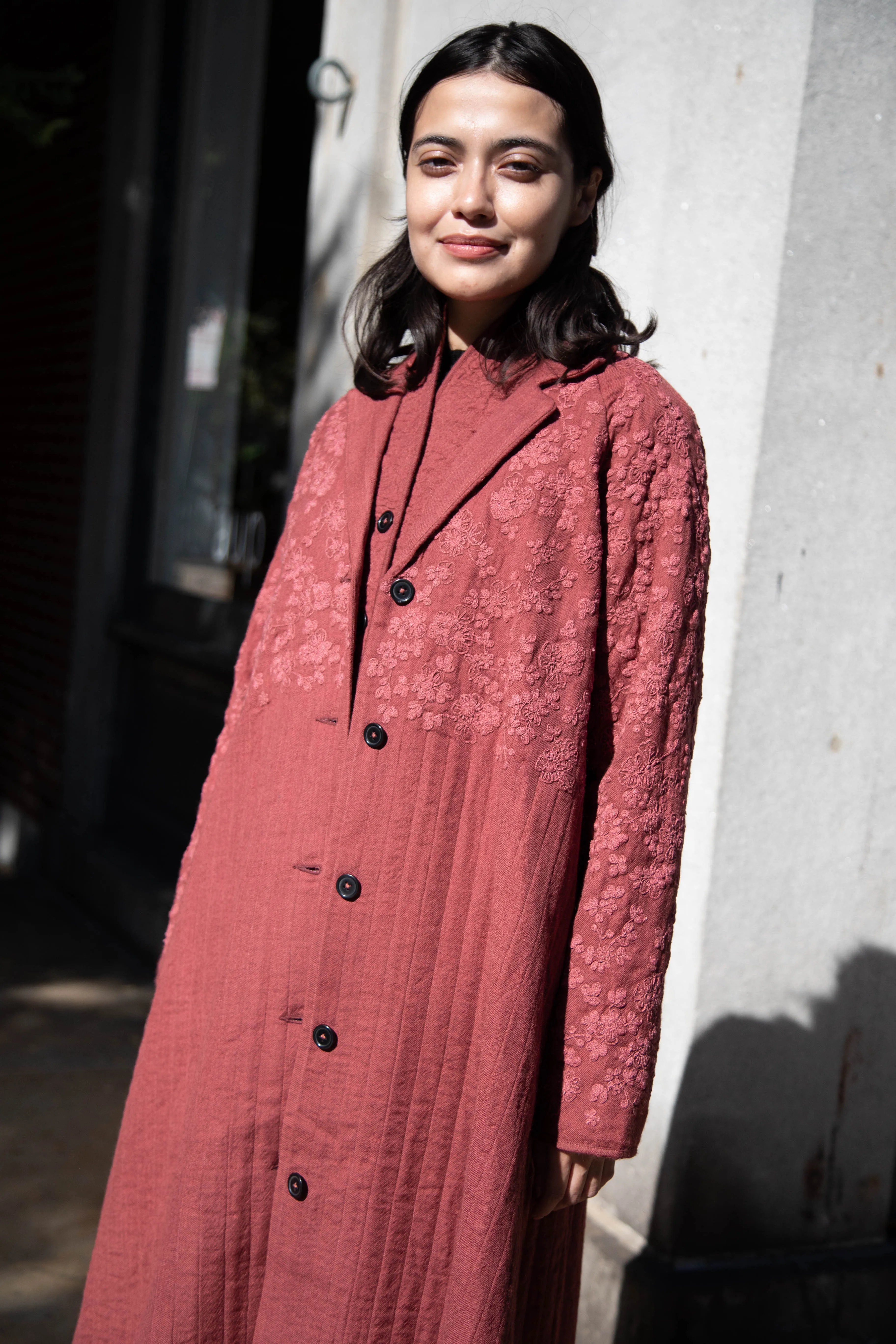 Rubia & Neel | Rita Coat in Dark Brick