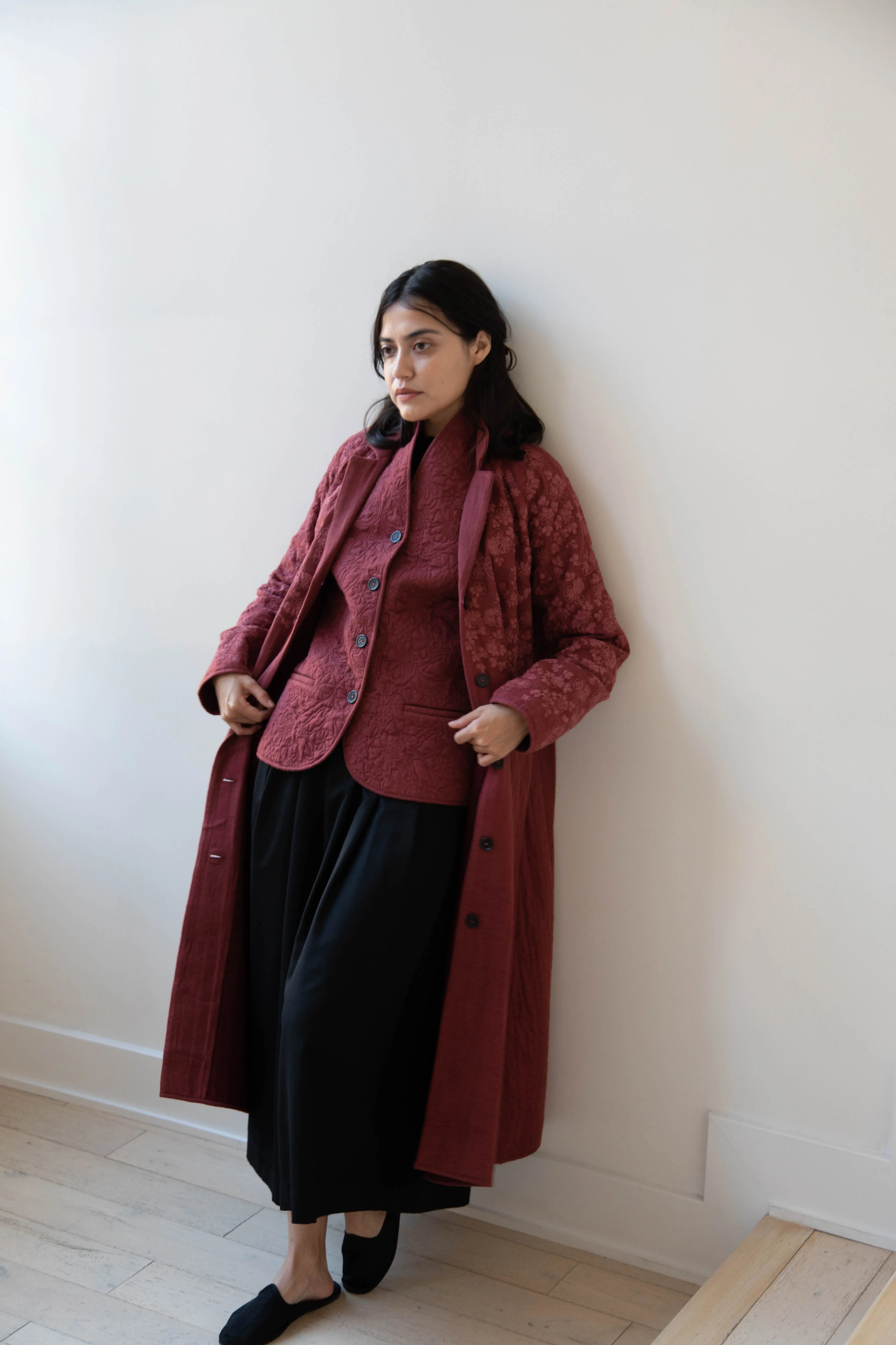 Rubia & Neel | Rita Coat in Dark Brick