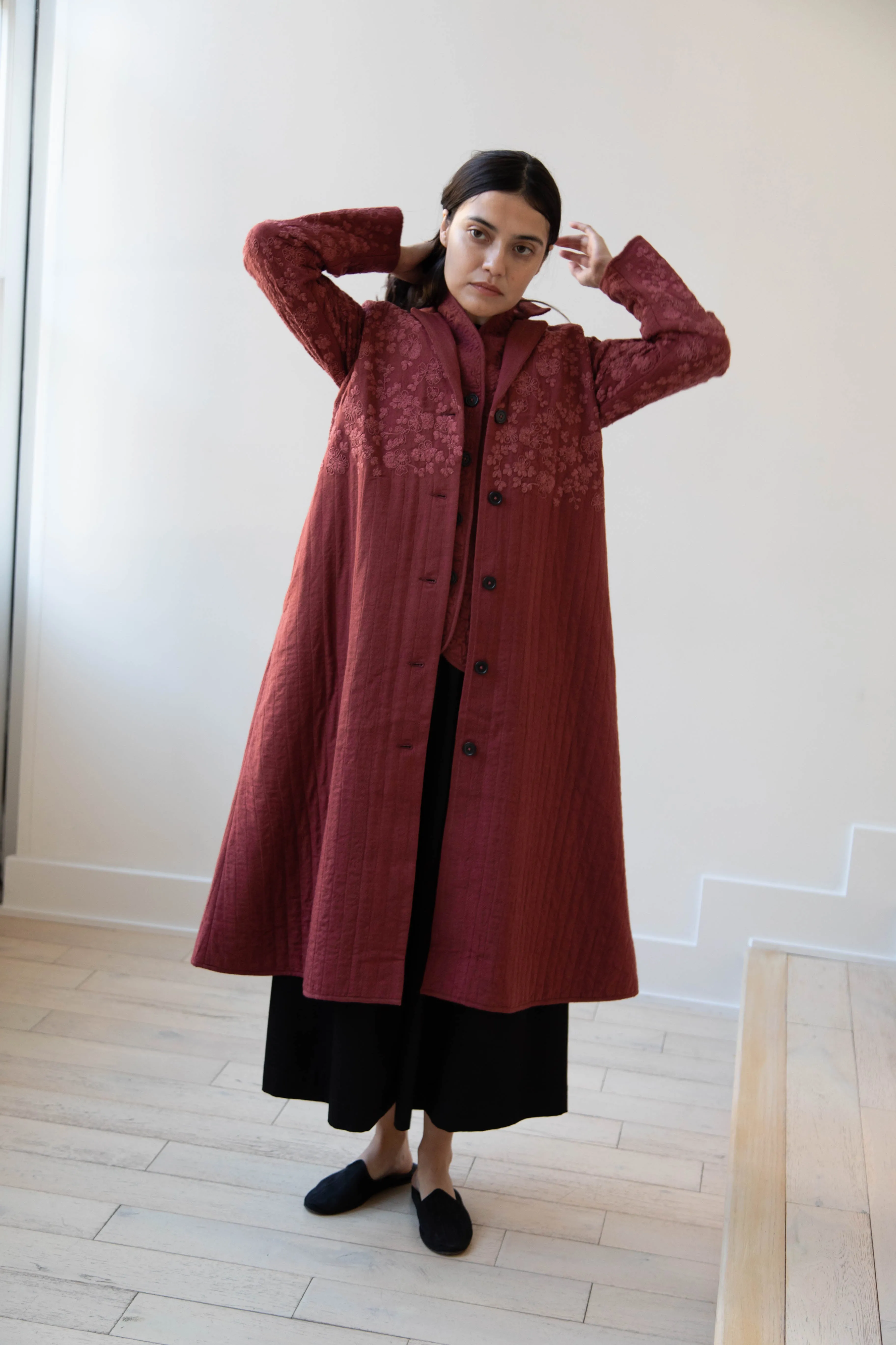 Rubia & Neel | Rita Coat in Dark Brick