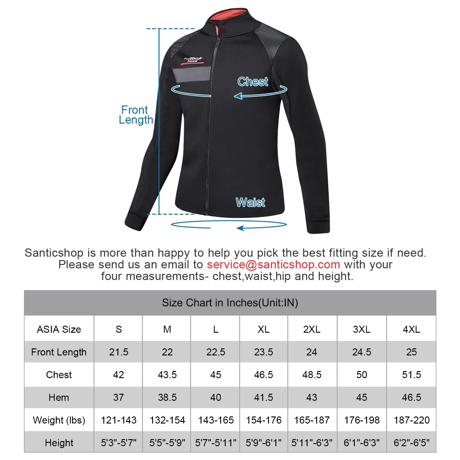 Santic Fodi Black Men Cycling Jackets Long Sleeve