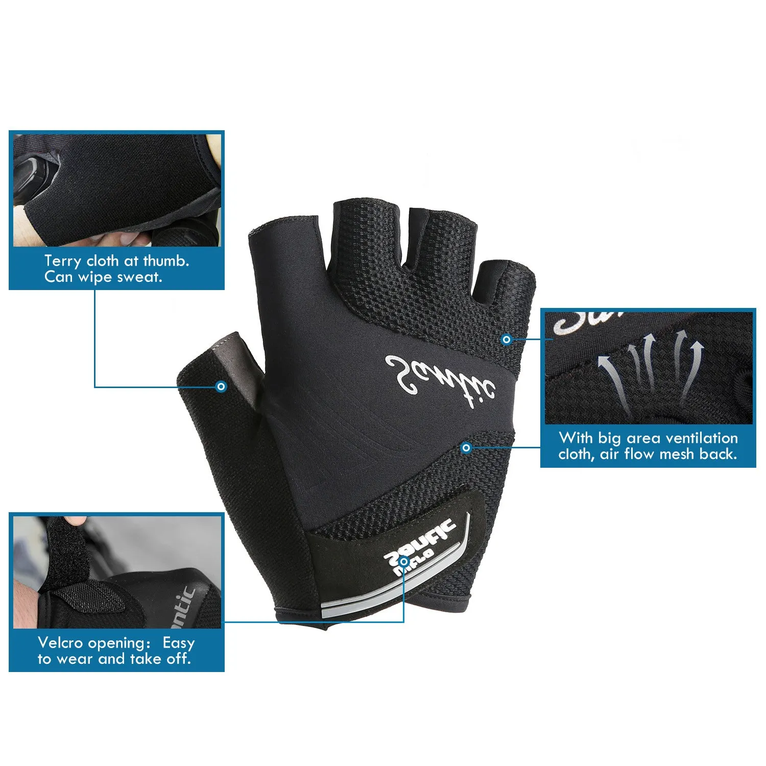 Santic Java Ⅱ Cycling Gloves Half Finger