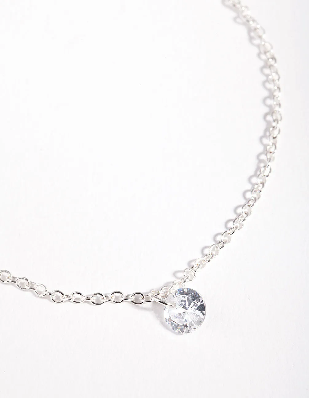 Silver Open Circle Diamante Bracelet Pack