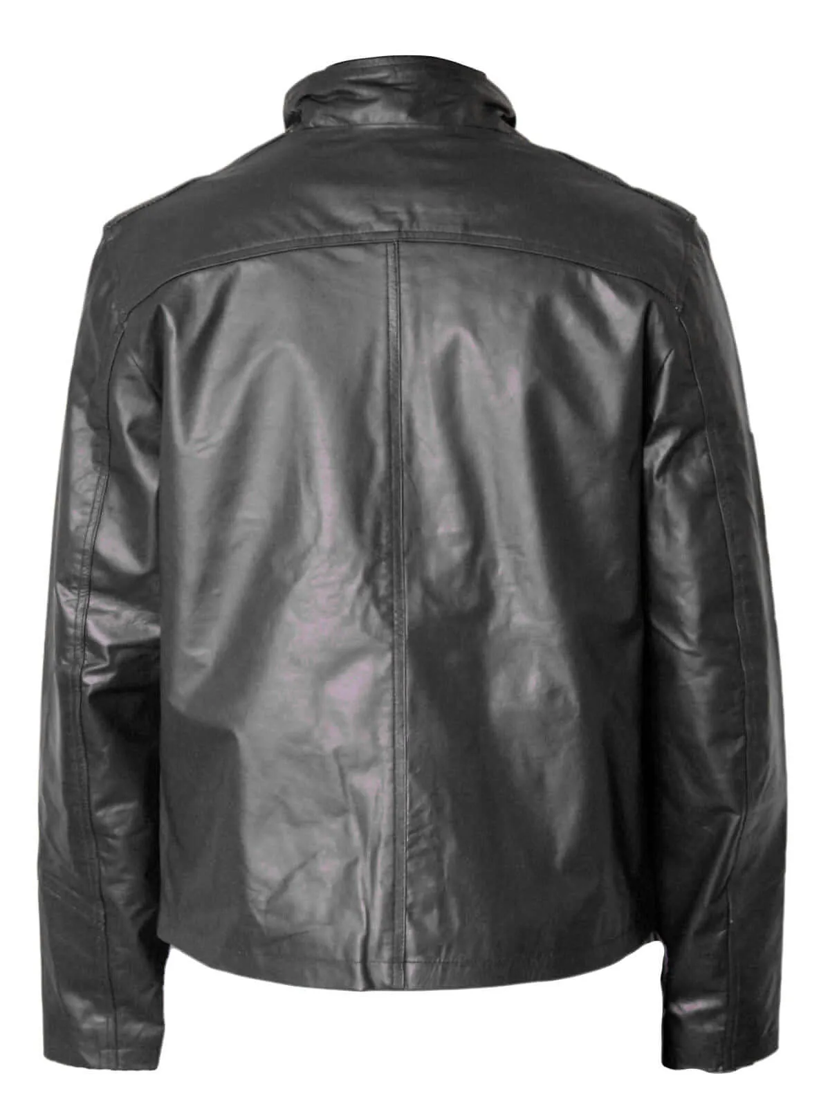 Slim Fit Black Leather jacket Brando Look For Men's Fashion Jacket