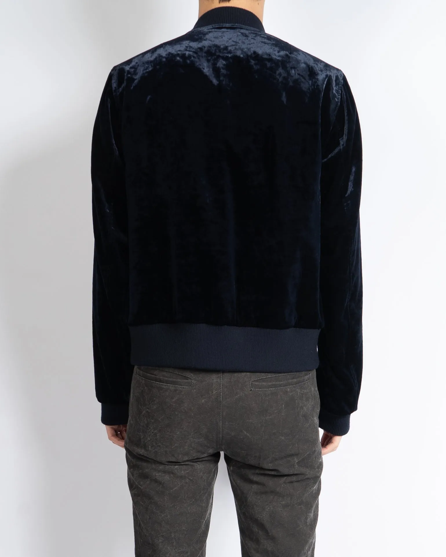 SS16 Blue Sequin Vinny Velvet Bomber