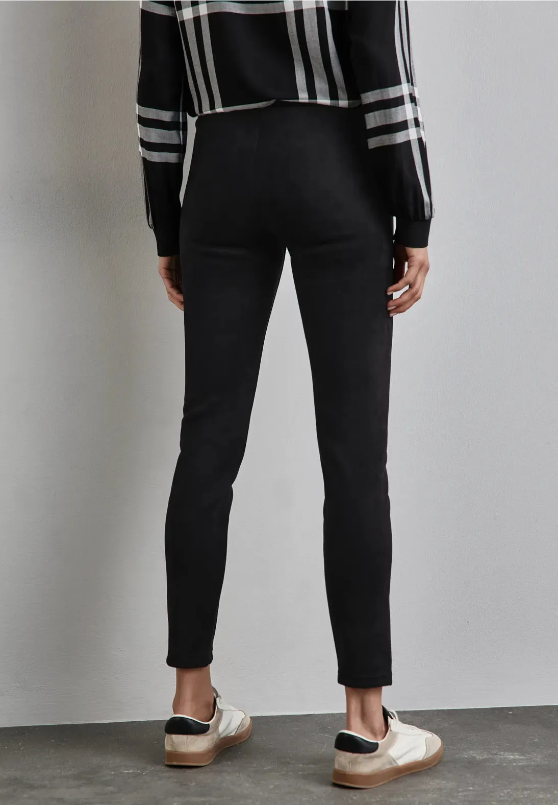 Street One Velour leggins in Black Or Mocha  28" Leg 378310