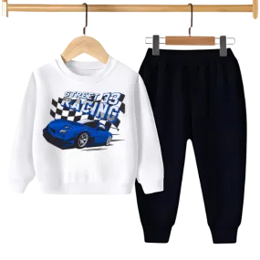 STREET RACING PRINTED SWEATSHIRT SET