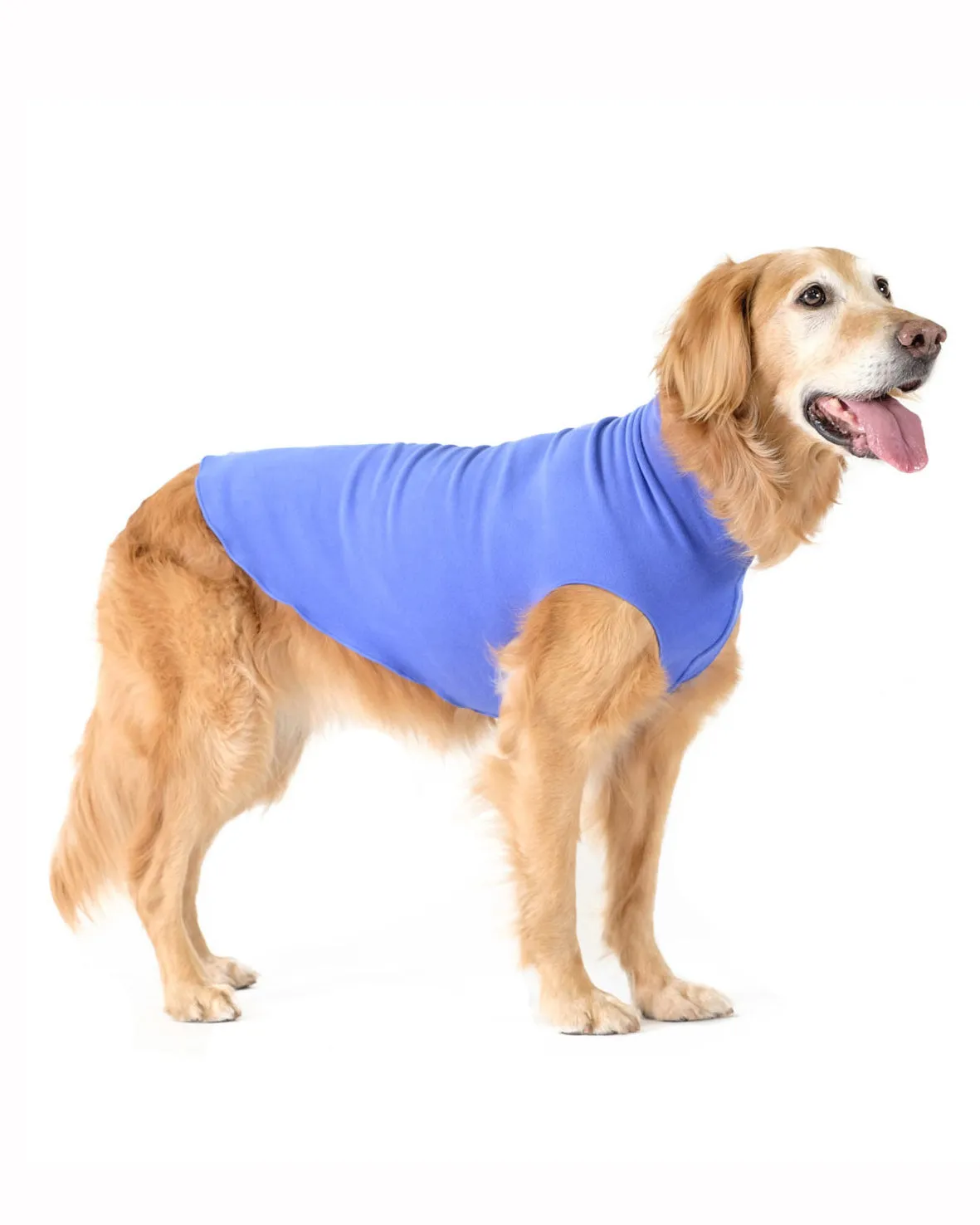 Stretch Fleece Pullover in Cornflower Blue