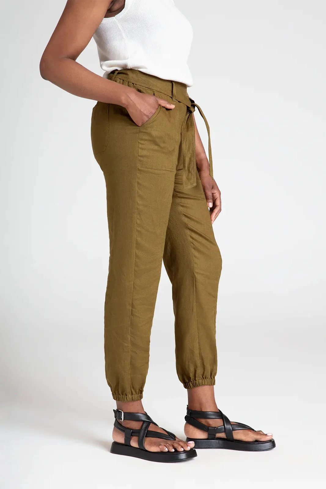 Thought Hadley Hemp Belted Cargo Trousers