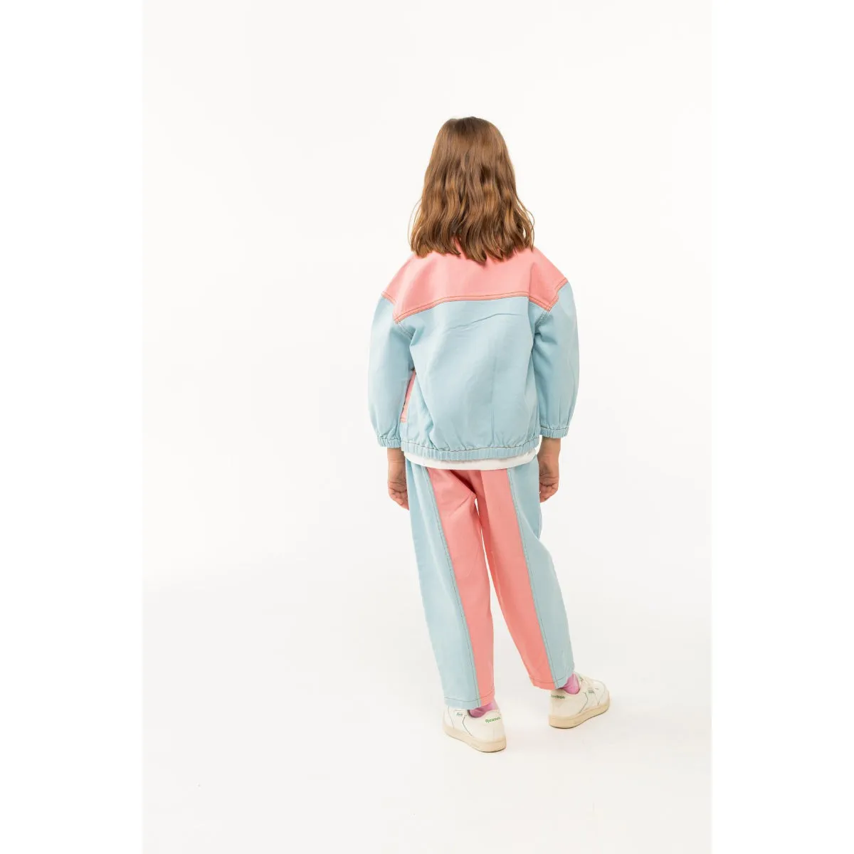 Tiny Cottons - Colour block pants - peach   blue