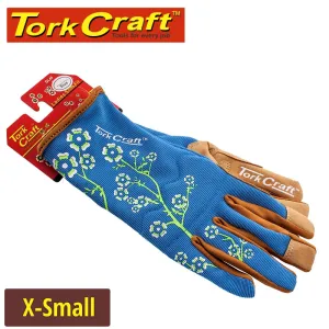 TORK CRAFT LADIES SLIM FIT X-SMALL GARDEN GLOVES BLUE GL41