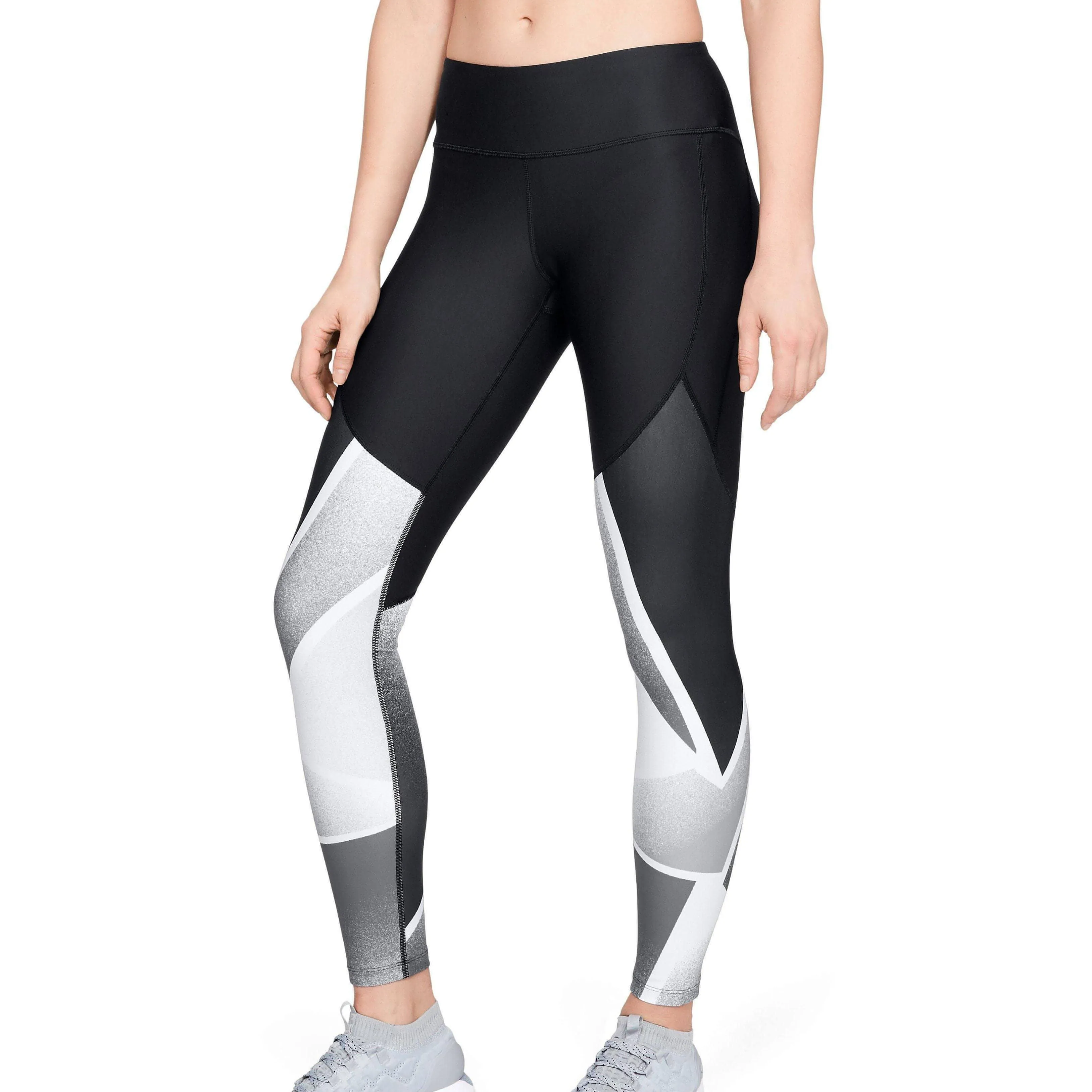 Under Armour Balance Q1 Graphic Womens Long Training Tights - Black