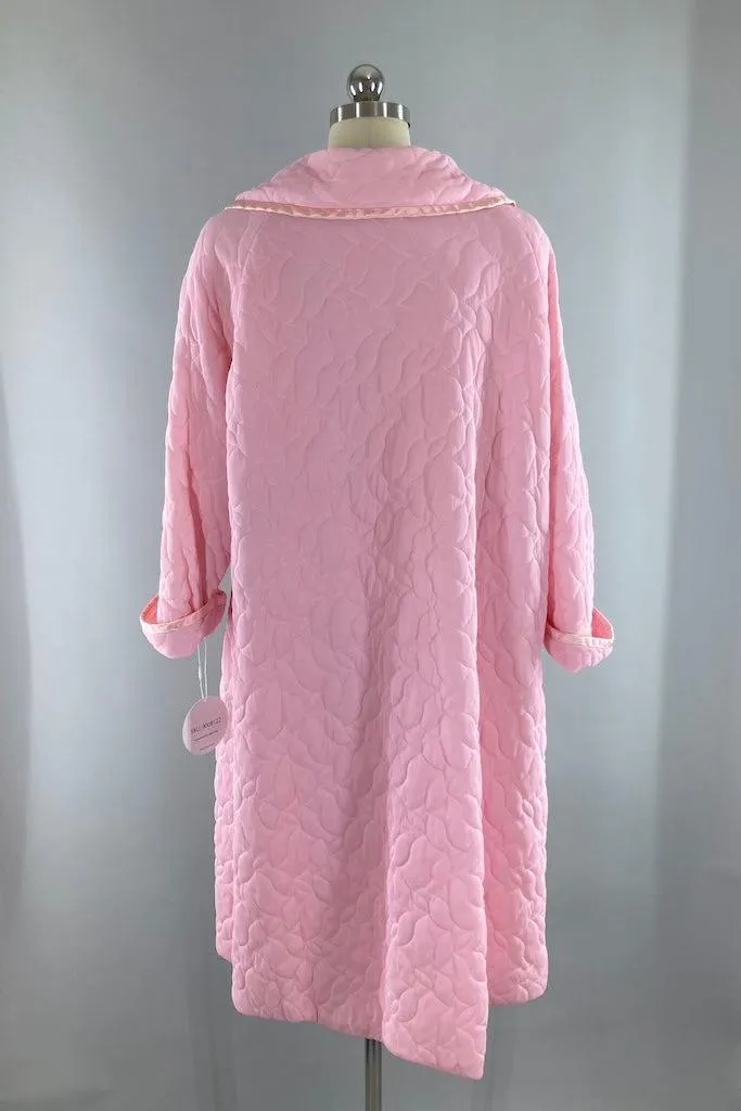 Vintage 1960s Pink Quilted Robe