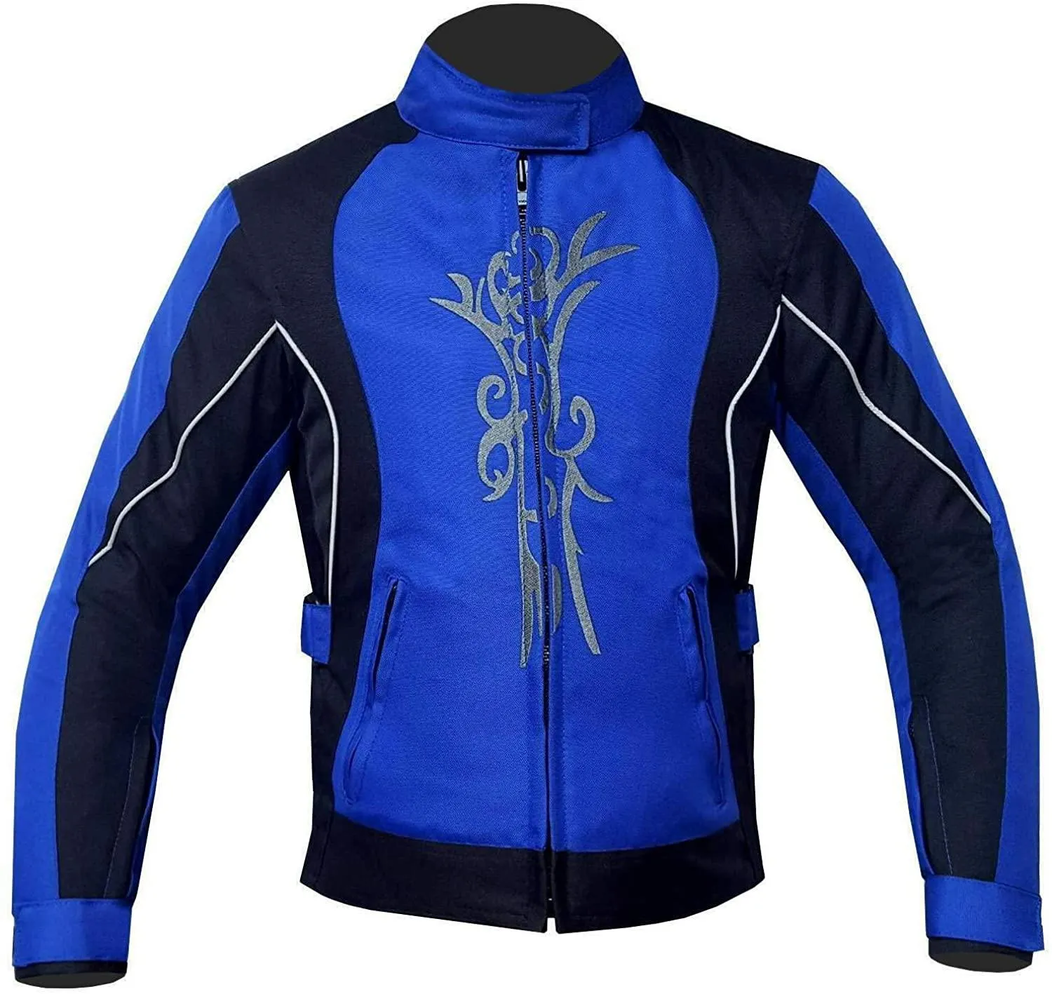 Warrior Gears Women's Graphic Embroidery Motorcycle Jacket, Waterproof Textile Jacket for Women