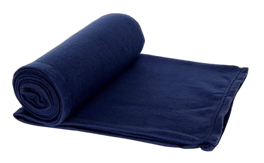 Wavva 500 TC Solid/Plain Light Weight Polar Fleece Single Warm Or Hot AC Blanket (90X60 Inches,(Blue) skinfriendly