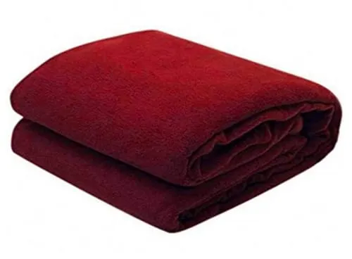 Wavva 500 TC Solid/Plain Light Weight Polar Fleece Single Warm Or Hot AC Blanket (Maroon, Standard, 90X60 Inches), skin friendly