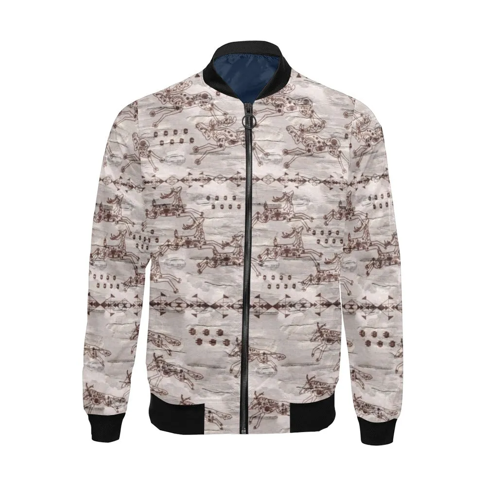 Wild Run All Over Print Bomber Jacket for Men