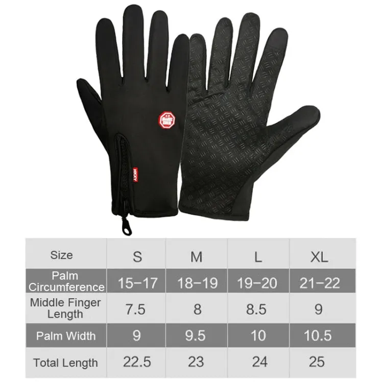 Winter Outdoor Riding Sports Waterproof Touch Screen Glove, Size: XXL(H041 Blue)