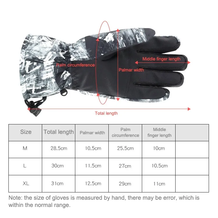 Winter Thermal Ski Gloves Outdoor Waterproof Velvet Gloves Thickening Touch Screen Motorcycle Gloves, Size: L(Red)