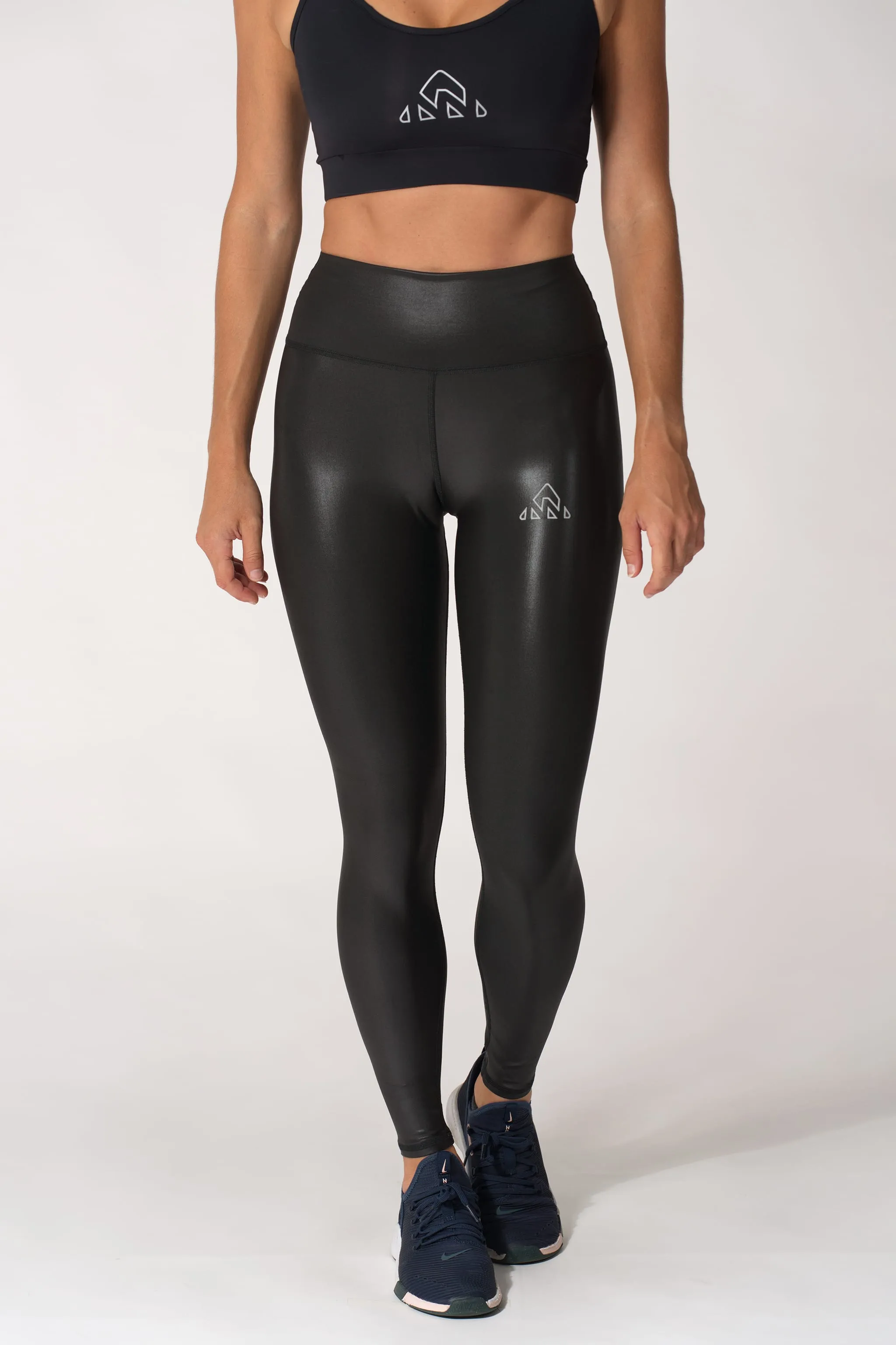 Women's Fitness Black Faux Pro Leggings