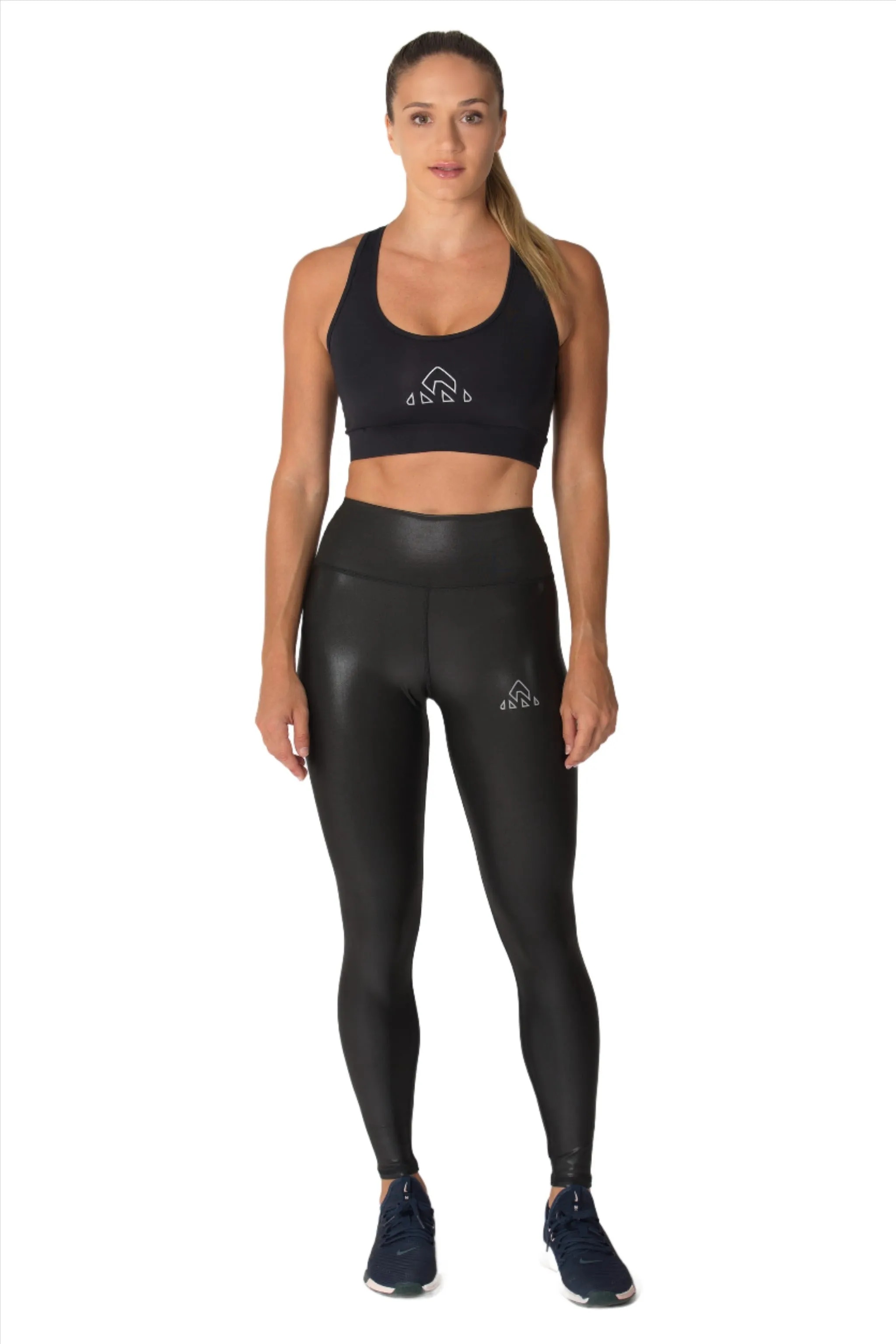 Women's Fitness Black Faux Pro Leggings