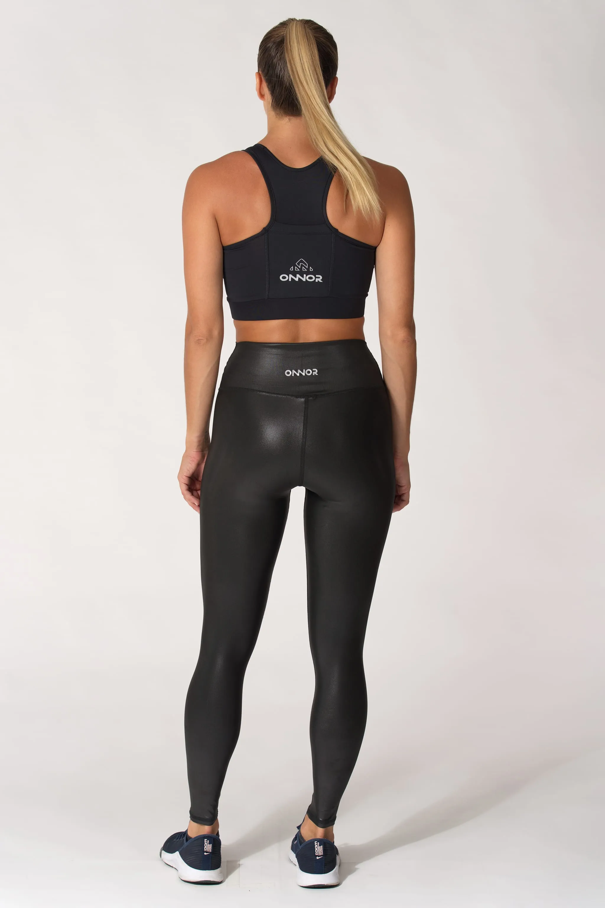 Women's Fitness Black Faux Pro Leggings