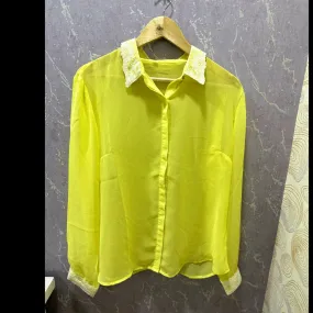 Yellow Shirt with Lace